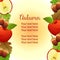 Garden vertical border template autumn canary apple