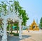 In garden of Wat Rong Khun Temple, Chiang Rai, Thailand