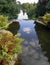 Garden waterfall over a rockery