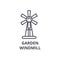 Garden windmill line icon, outline sign, linear symbol, vector, flat illustration
