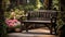 garden wooden bench