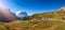 Gardena Pass, Trentino Alto Adige, Italy. Gardena Pass with Sassolungo mountain on the background. Passo Gardena, alpine pass