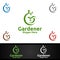 Gardener Care Logo with Green Garden Environment or Botanical Agriculture