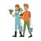 Gardener couple icon
