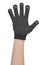 Gardener hand in resistance glove