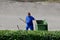 GARDENER WORKING BUSHES AND PLANT IN KASTRUP