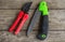 Gardeners hand tools - folding saw and pruner.