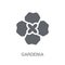 Gardenia icon. Trendy Gardenia logo concept on white background