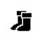 Gardening boots. Pixel icon. Footwear vector illustration