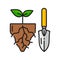 Gardening and farming, agronomy color line icon