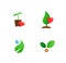 Gardening flat vector symbols for branding