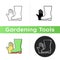 Gardening gloves and boots icon