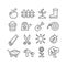 Gardening line icons