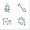 gardening line icons. linear set. quality vector line set such as hose, fertilizer, digging