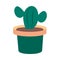 Gardening, potted cactus plant nature flat icon style