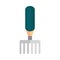 Gardening, rake work tool flat icon style