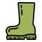 Gardening rubber boot icon, outline style