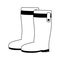 Gardening, rubber boots equipment isolated line icon style