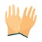 Gardening, rubber gloves protection equipment flat icon style