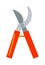 Gardening scissors hand work and steel equipment vector