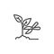 Gardening scissors line icon