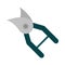 Gardening, scissors pruning tool flat icon style