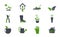 gardening simple vector icons