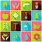 Gardening Spring Colorful Icons