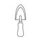 Gardening trowel icon, outline style