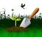 Gardening Trowel Indicates Cultivate Tool And Spade