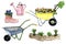 Gardening watercolor clipart