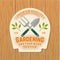 Gardening and yard work services emblem, label, badge, logo. Vector illustration. For sign, patch, shirt design with