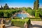 Gardens at the Alcazar de los Reyes Cristianos in Cordoba, Spain