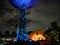 Gardens By The Bay Night Dragon Lantern Blue Light