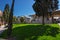 Gardens in bloom, in the `Topkapi` palace