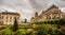 Gardens of city hall and Cathedral  in Bourges