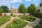 Gardens at Colonial Williamsburg in front of Bruto