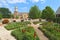 Gardens at Colonial Williamsburg in front of Bruton Parish Church