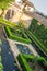 Gardens and fountains in the Alhambra of Granada