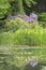 The Gardens at Giverny with reflections of flowers in pond, Giverny, France