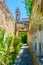 Gardens in the grounds of Church of St. John of the Hermits in Palermo, Sicily, Italy