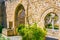 Gardens in the grounds of Church of St. John of the Hermits in Palermo, Sicily, Italy