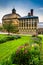 Gardens and the Howard Peters Rawlings Conservatory at sunset in