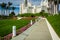 Gardens and path at the Church