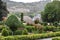 Gardens and roofs of thermal baths in Tbilisi, Georgia