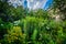 Gardens at Southwest Corridor Park, in Back Bay, Boston, Massachusetts.