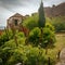 Gardens and wall of the Alcazaba of Malaga