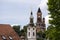 Gardos Tower and orthodox church in Zemun,Serbia