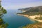 Gargano National Park coast: Mattinatella or Fontana delle Rose beach.MATTINATA (Apulia) - ITALY-