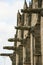Gargoyles decorate the facade of a basilica (France)